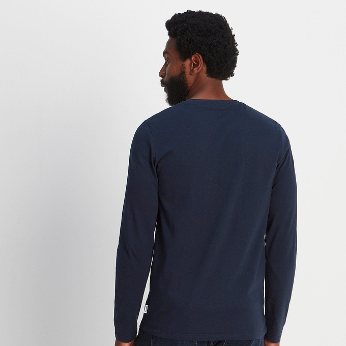 Lewes Mens Long Sleeve T-Shirt - Dark Indigo