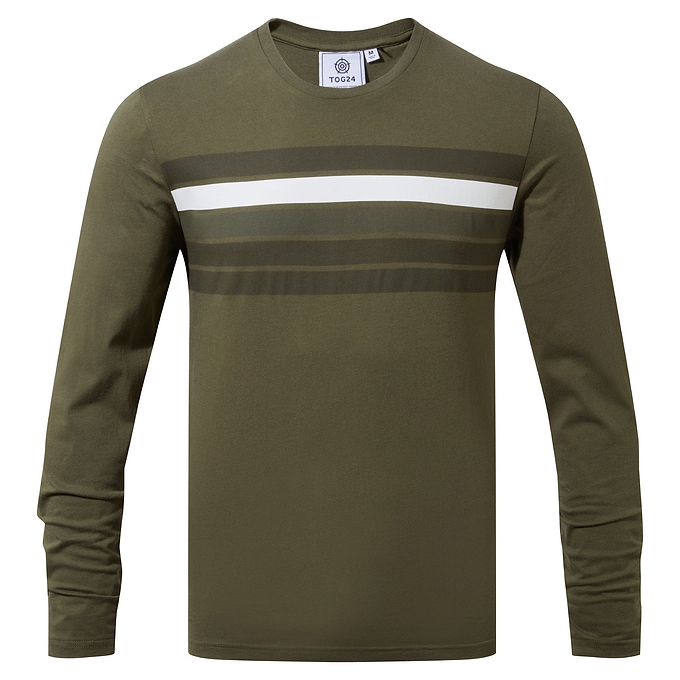 Lewes Mens Long Sleeve T-Shirt - Khaki