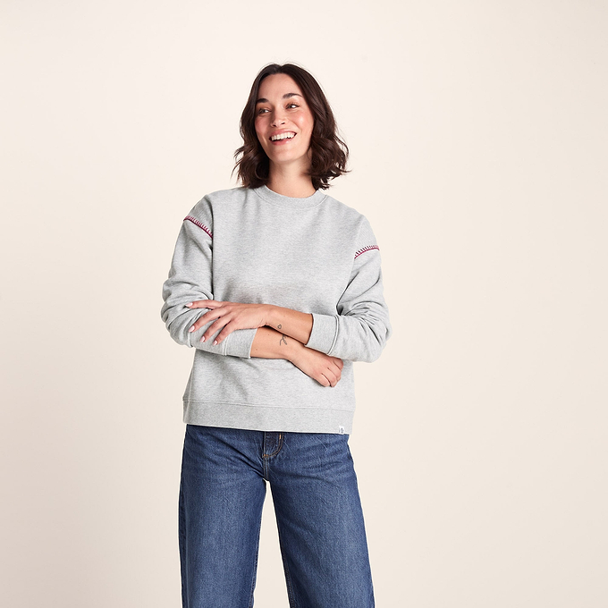 Lillia Womens Sweat - Light Grey Marl