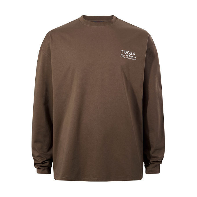 Lloyd Mens Premium Heavyweight 100% Cotton Jersey Top - Ash Brown