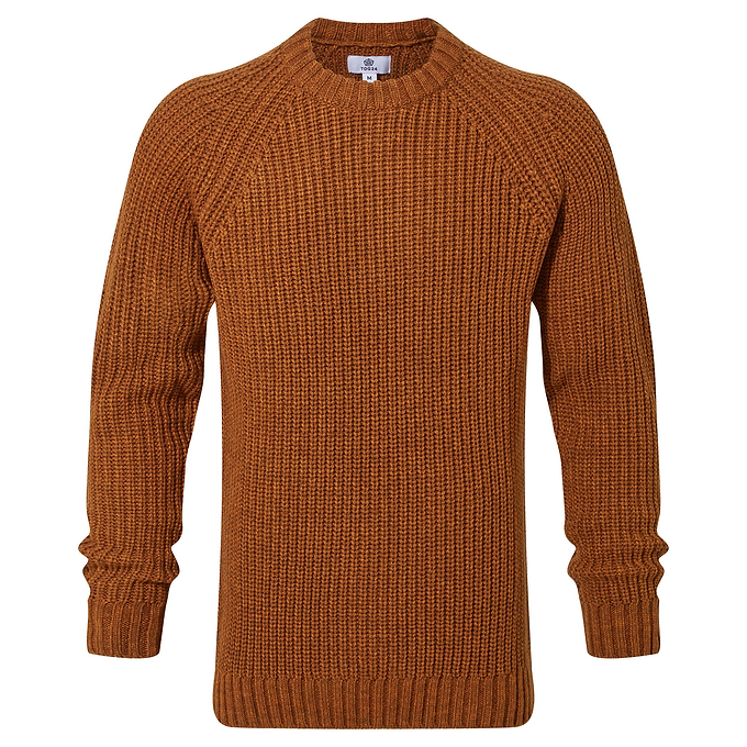 Logan Mens Knitted Jumper - Cinnamon