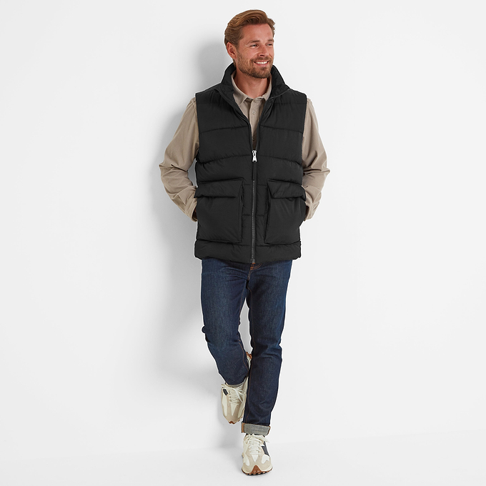 Lomax Mens Padded Gilet - Black