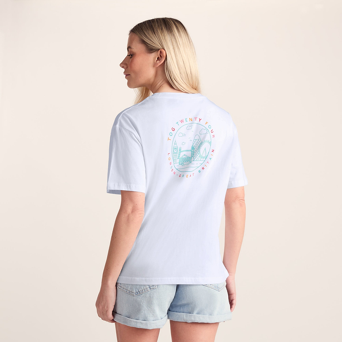 London Womens 100% Cotton Supersoft Relaxed Fit T-Shirt - Optic White