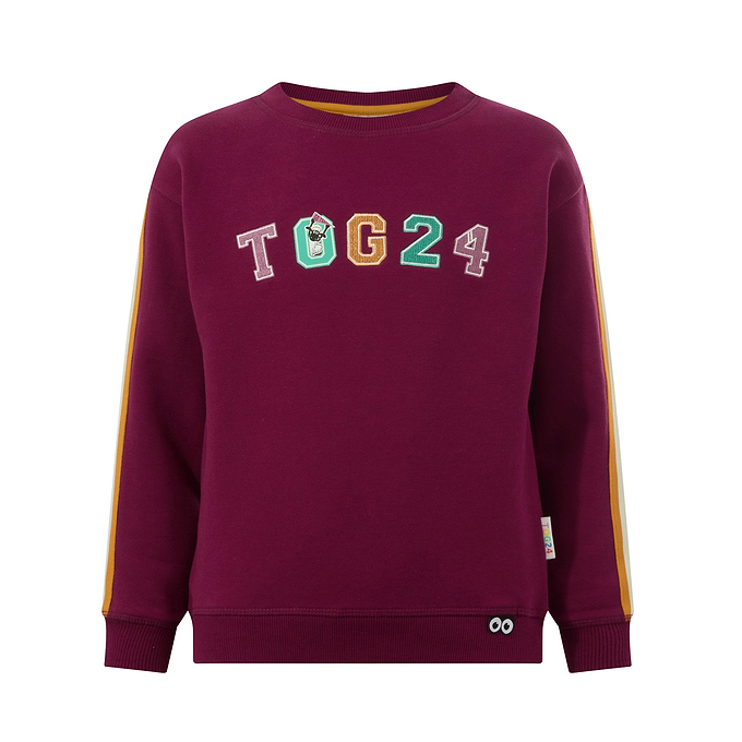 Lonk Shaun the Sheep Kids Supersoft Graphic Crew Neck Sweatshirt - Beetroot Red