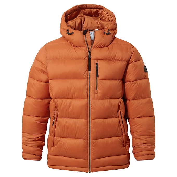 Maloney Mens Padded Jacket - Mahogany Orange