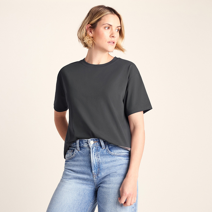 Margot Womens Supersoft Premium Relaxed Fit T-Shirt - Deep Slate