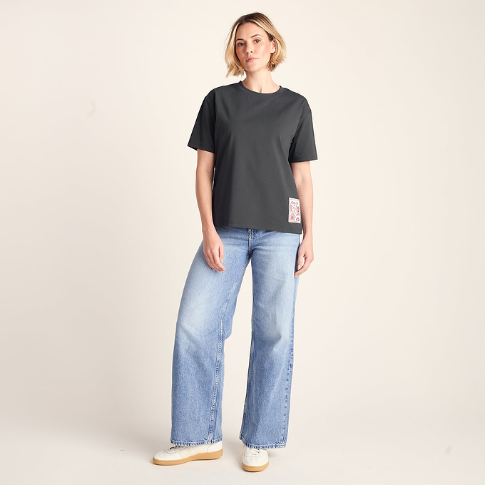 Margot Womens Supersoft Premium Relaxed Fit T-Shirt - Deep Slate