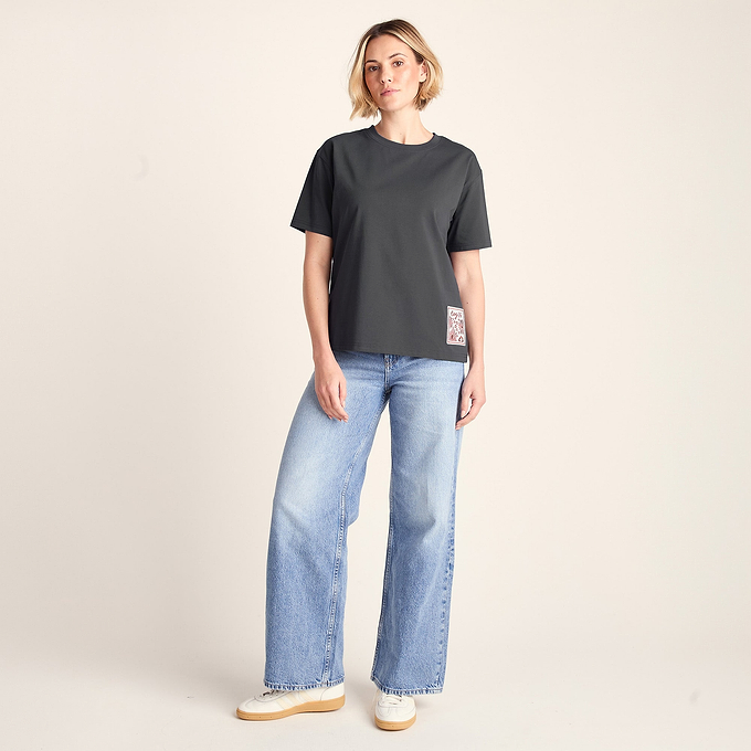 Margot Womens Supersoft Premium Relaxed Fit T-Shirt - Deep Slate