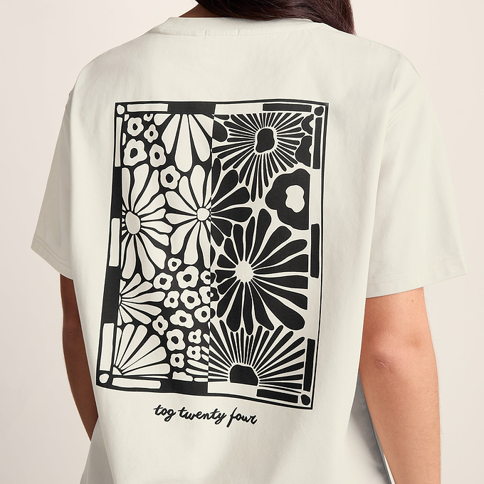 Margot Womens Supersoft Premium Relaxed Fit T-Shirt - Vanilla