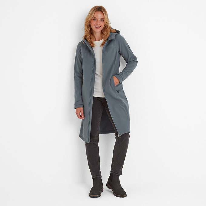 Marina Womens Extra Long Softshell Jacket - Graphite