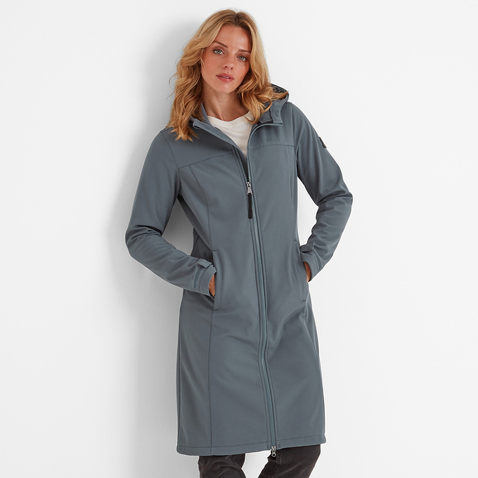 Marina Womens Extra Long Softshell Jacket - Graphite