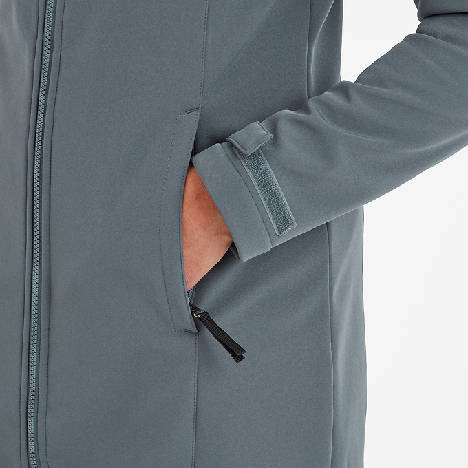 Marina Womens Extra Long Softshell Jacket - Graphite