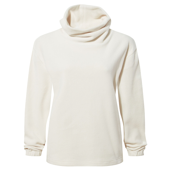 Mauly Womens Funnel Neck Fleece - Vanilla
