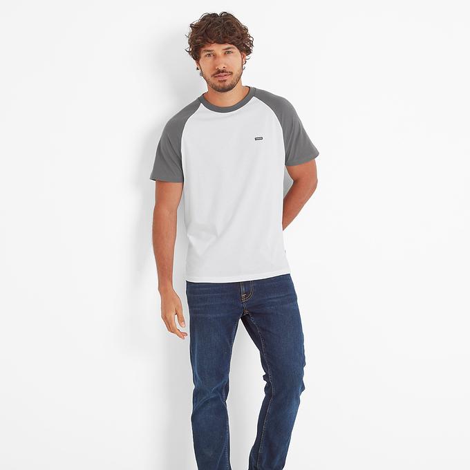McGill Mens T-Shirt - Steel Grey/Optic White