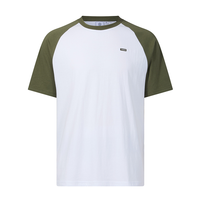 McGill Mens 100% Cotton Supersoft T-Shirt - Forage Green/Optic White