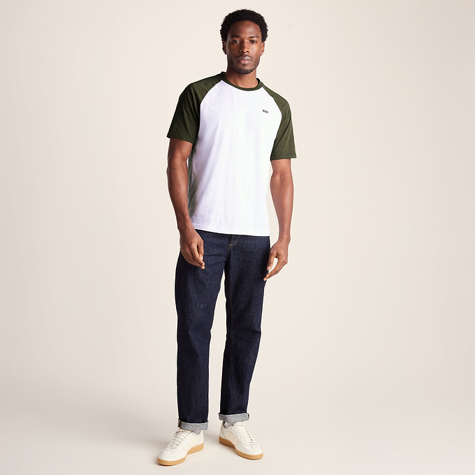 McGill Mens 100% Cotton Supersoft T-Shirt - Forage Green/Optic White