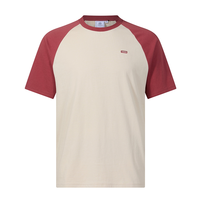 McGill Mens 100% Cotton Supersoft T-Shirt - Warm Cloud/Garnet Red