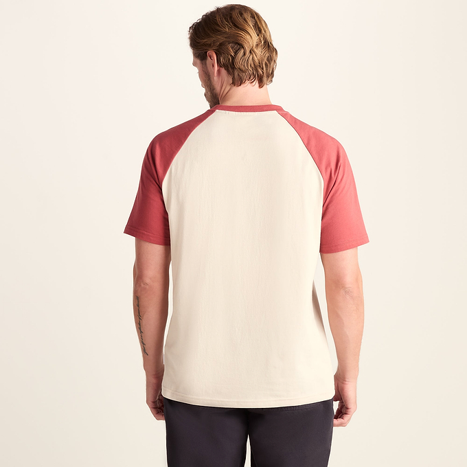 McGill Mens 100% Cotton Supersoft T-Shirt - Warm Cloud/Garnet Red