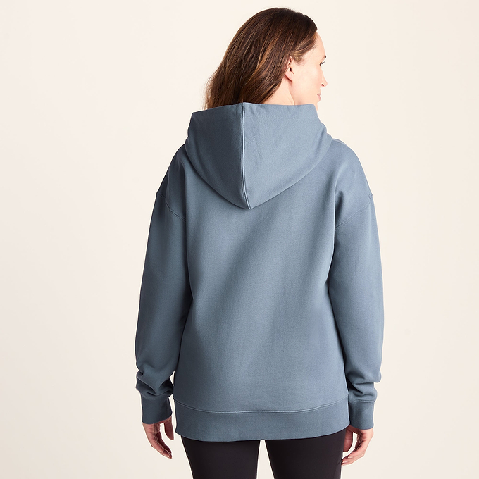Meera Womens 100% Cotton Oversized Hoody - Smokey Blue