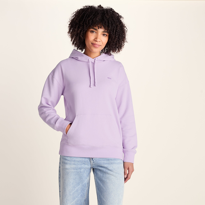 Meera Womens 100% Cotton Oversized Hoody - Lilac Blossom