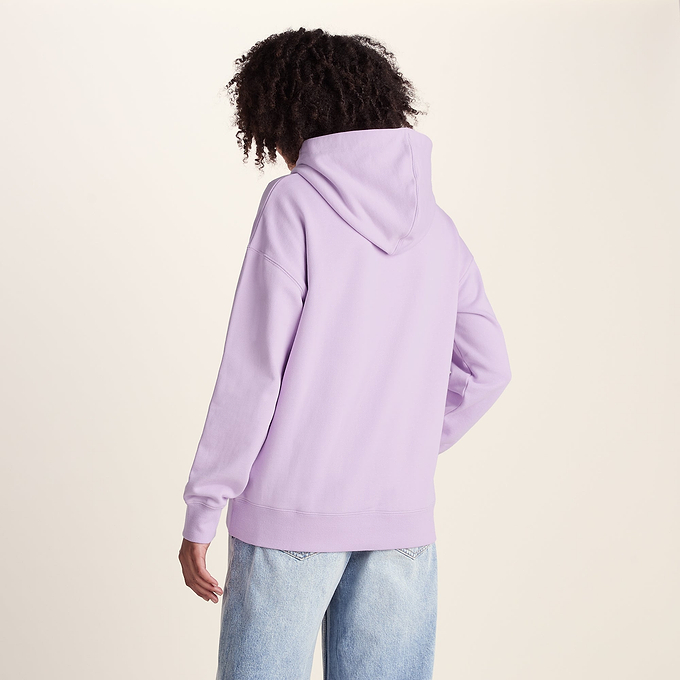 Meera Womens 100% Cotton Oversized Hoody - Lilac Blossom