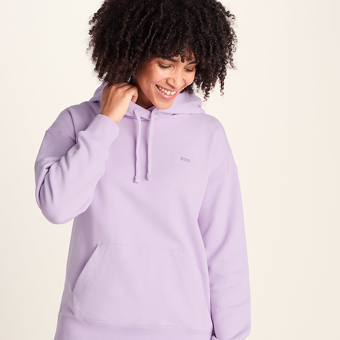 Meera Womens 100% Cotton Oversized Hoody - Lilac Blossom