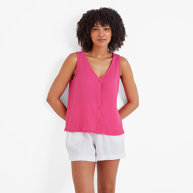 Melissa Womens Summer Vest - Hibiscus Pink