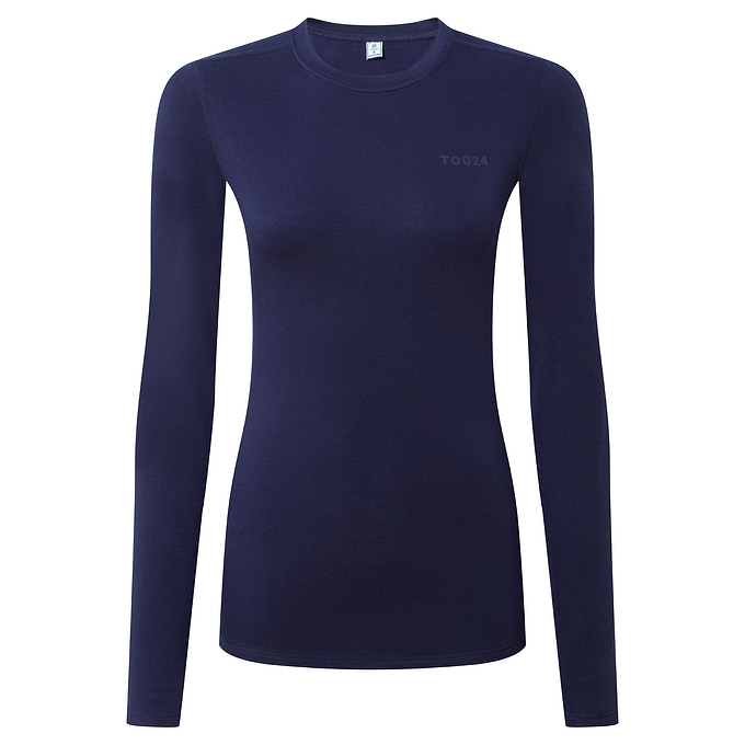Meru Womens Thermal Crewneck - Oxford Blue
