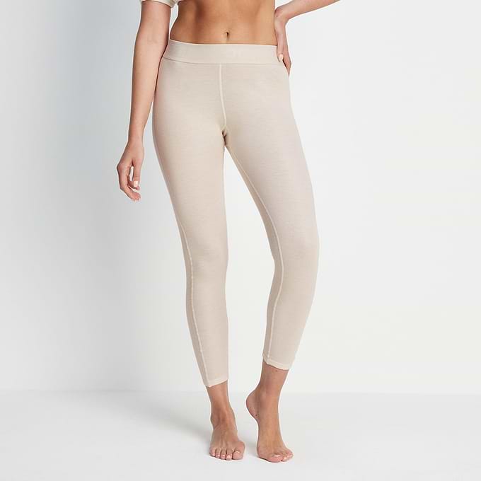 Meru Womens Cashmere Touch Base Layer Leggings - Off White