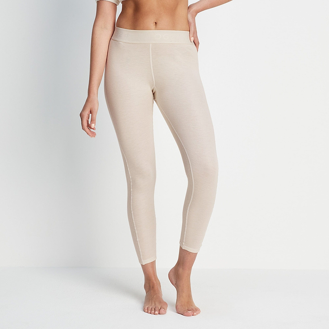 Meru Womens Cashmere Touch Base Layer Leggings - Off White