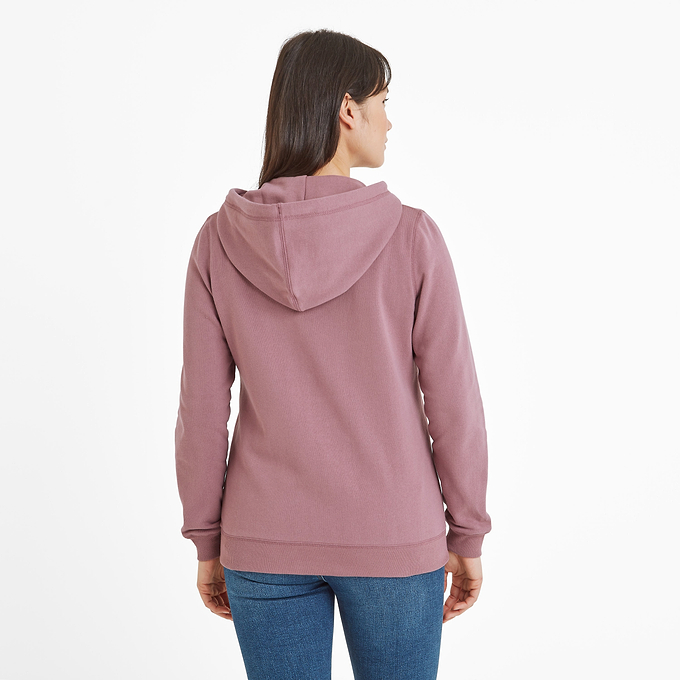 Mia Womens Zip Hoody - Mauve
