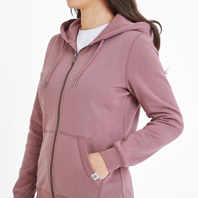 Mia Womens Zip Hoody - Mauve