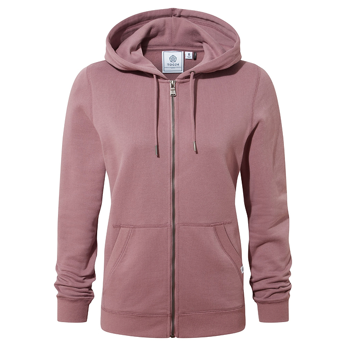 Mia Womens Zip Hoody - Mauve