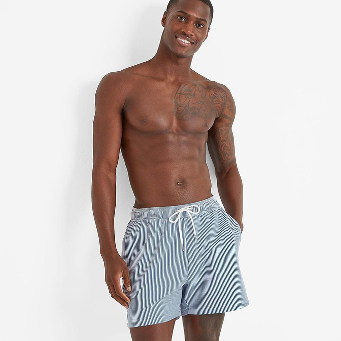 Micah Men's Swim Shorts in Pastel Blue Stripe TOG24