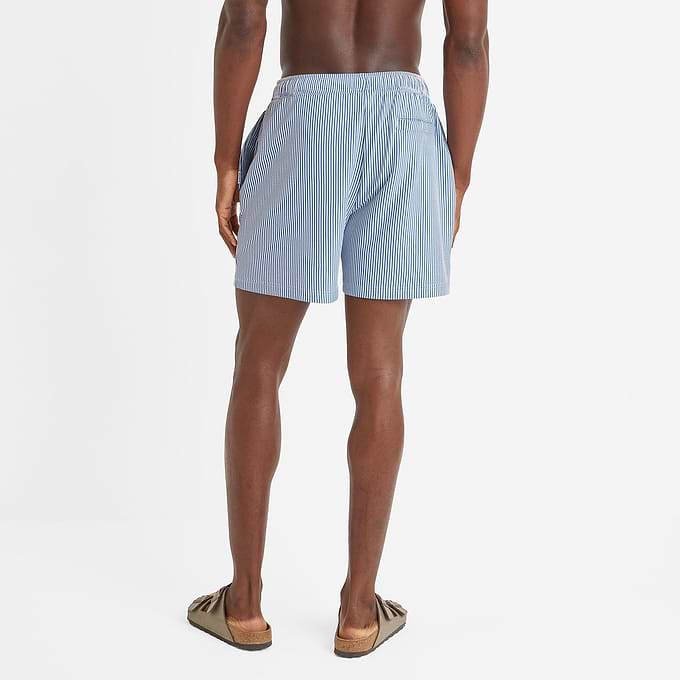 Micah Mens Swimming Shorts - Pastel Blue Stripe