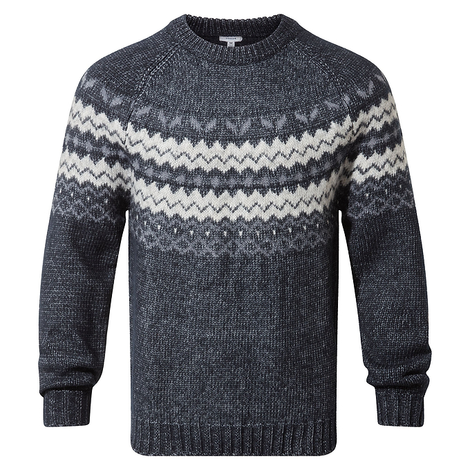 Michael Mens Knitted Jumper - Dark Indigo Marl