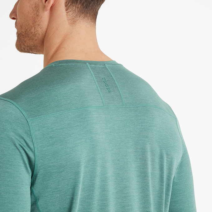 Mittel Mens Tech Long Sleeve Top - Seafoam Green Marl