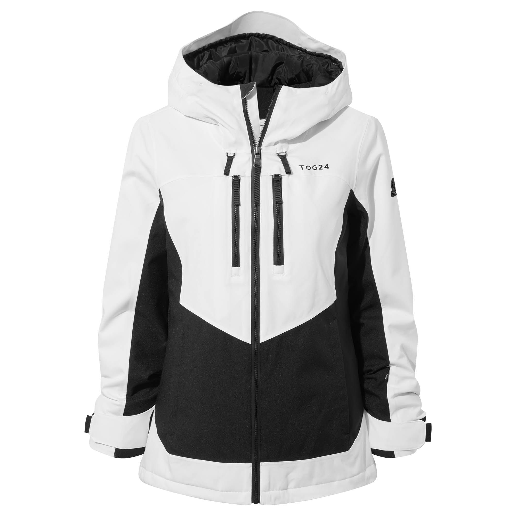 Black and white ski jacket womens hotsell