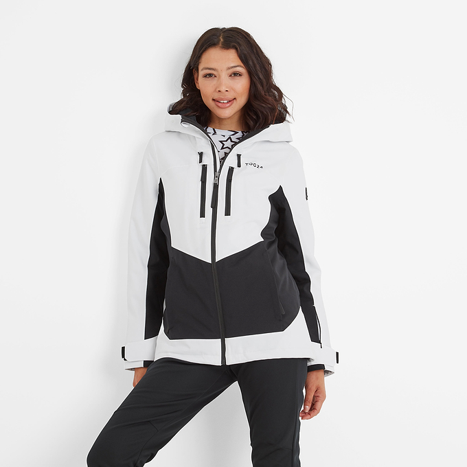 Montana Womens Ski Jacket - Black/Optic White