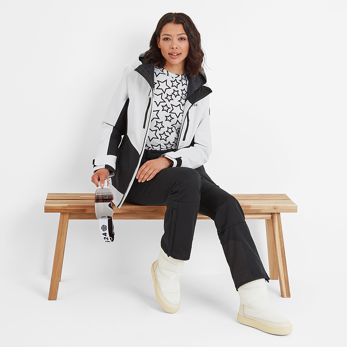 Montana Womens Ski Jacket - Black/Optic White