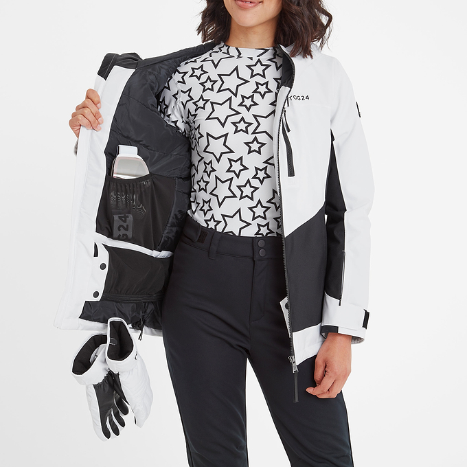 Montana Womens Ski Jacket - Black/Optic White