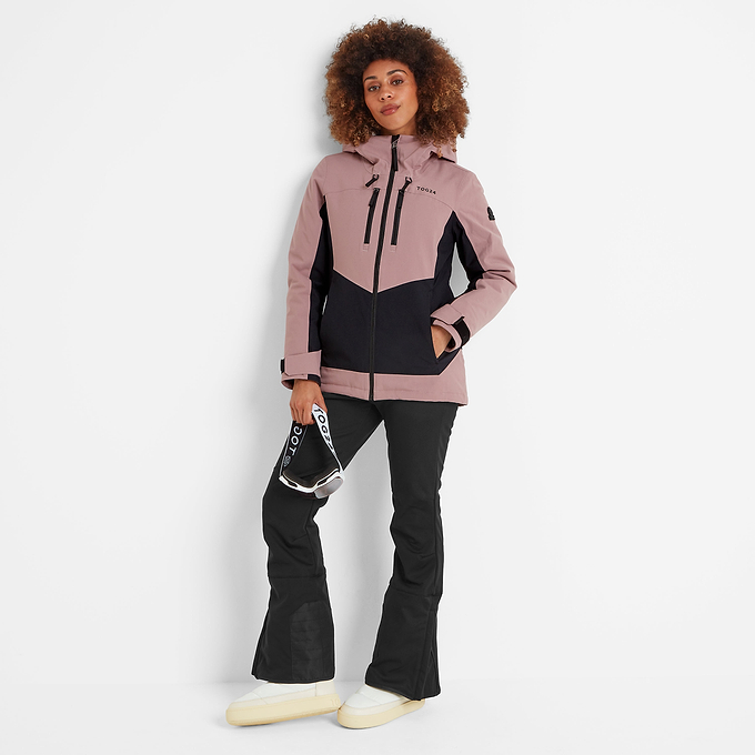 Montana Womens Ski Jacket - Black/Faded Pink