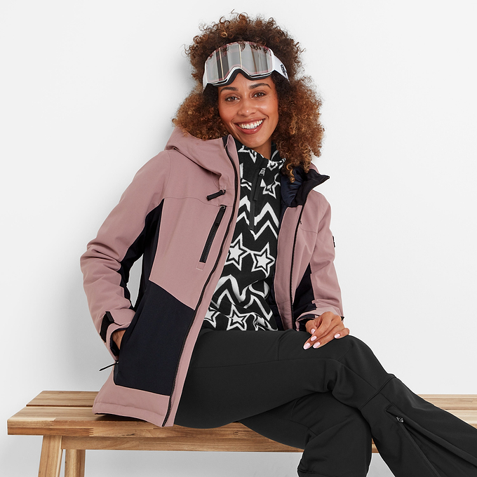 Montana Womens Ski Jacket - Black/Faded Pink