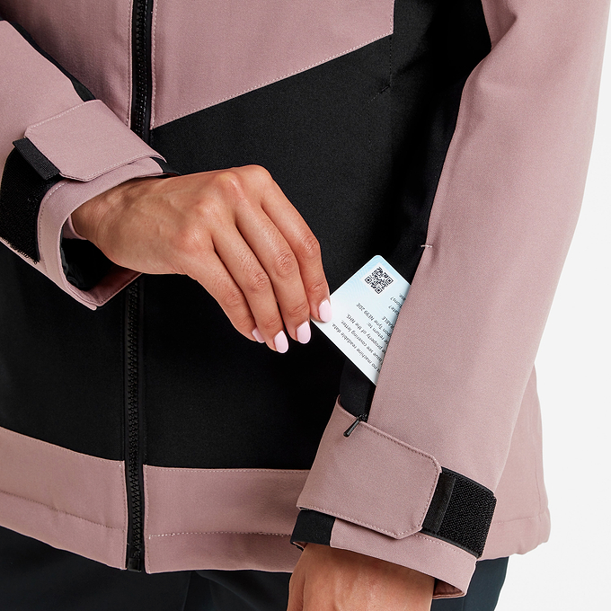 Montana Womens Ski Jacket - Black/Faded Pink
