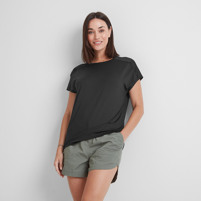 Moorley Womens Tech Short Sleeve Top - Black