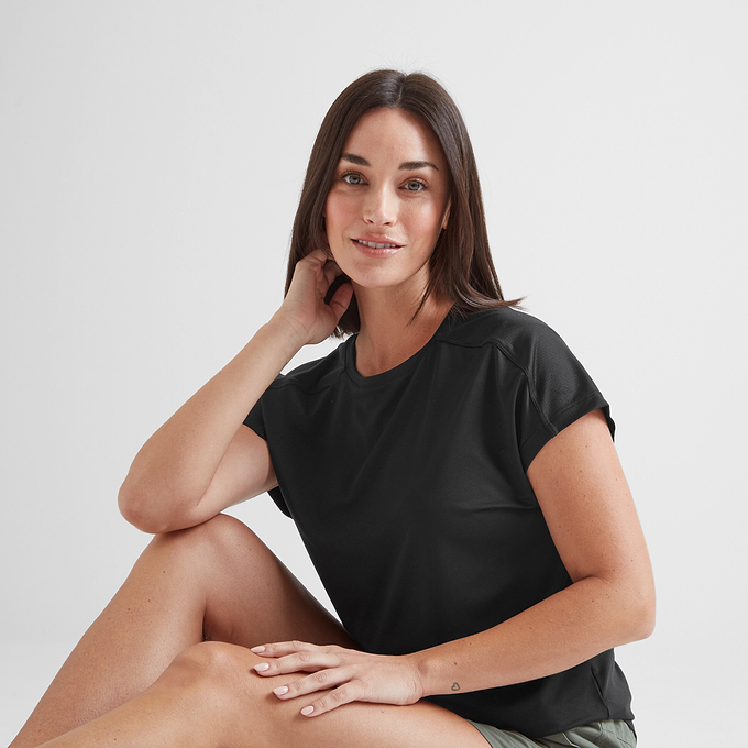 Moorley Womens Tech Short Sleeve Top - Black