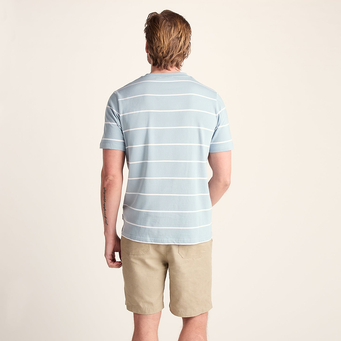 Morar Mens 100% Cotton Supersoft T-Shirt - Summer Sky Stripe