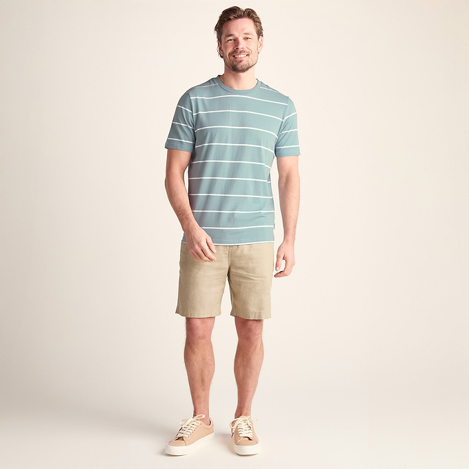 Morar Mens 100% Cotton Supersoft T-Shirt - Summer Sky Stripe