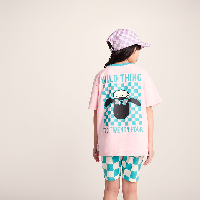 Najdi Kids Shaun the Sheep T-Shirt - Milkshake Pink