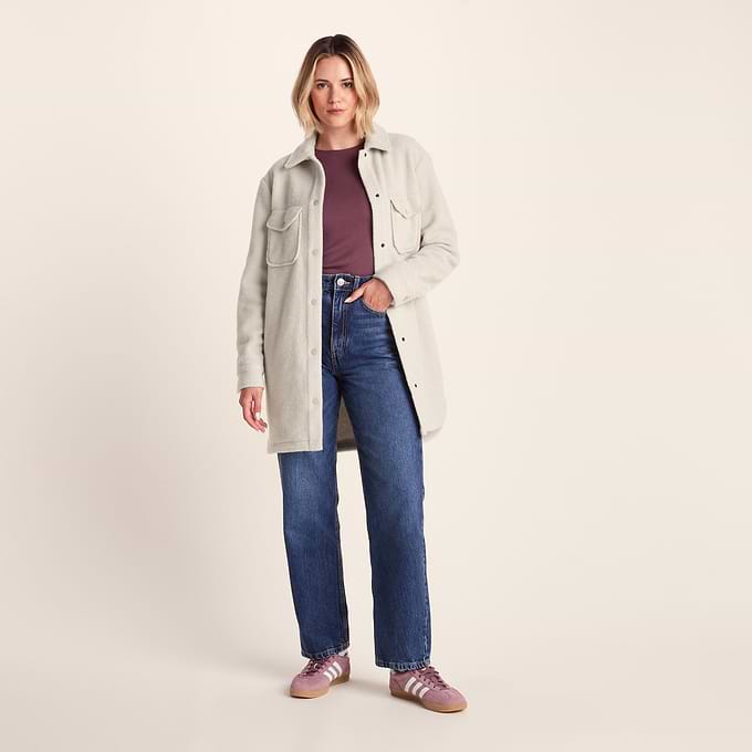Nayla Womens Long Shacket - Warm Cloud – TOG24